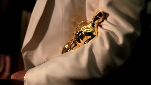 Oscar statues are seen backstage during the 88th Annual Academy Awards at Dolby Theatre on February 28, 2016.