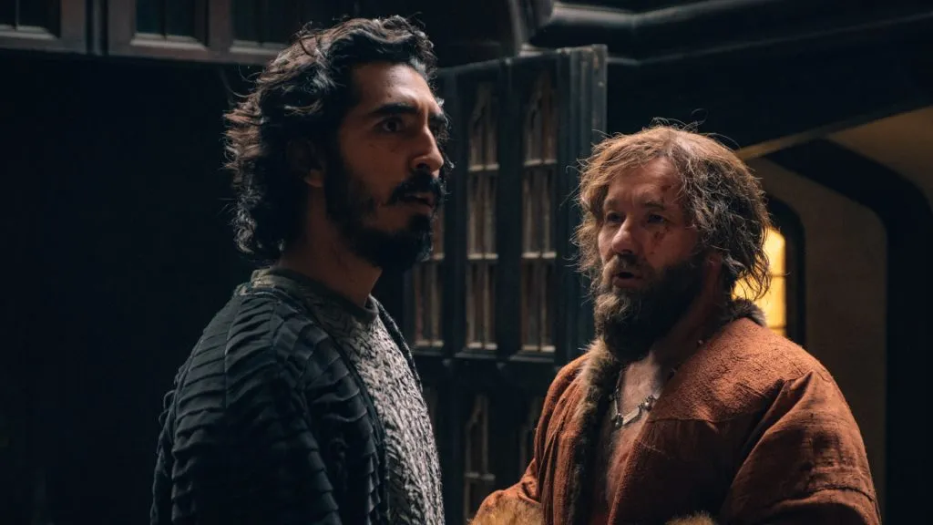 Joel Edgerton and Dev Patel in The Green Knight. (Source: IMDb)