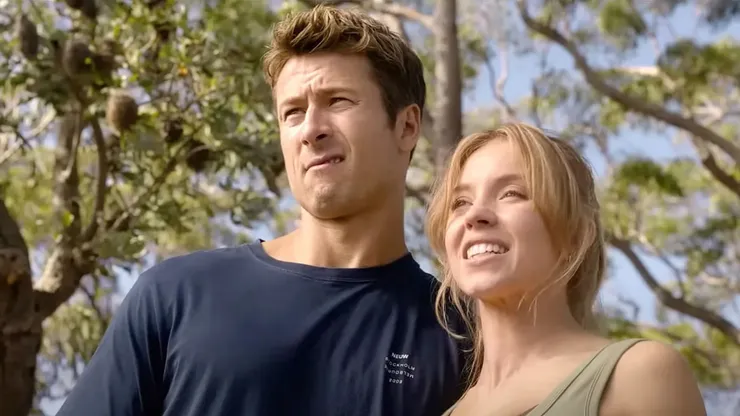 Glen Powell and Sydney Sweeney in "Anyone But You"