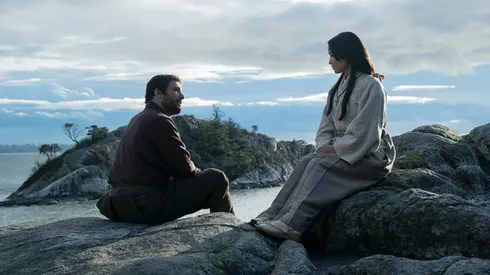 Cosmo Jarvis and Anna Sawai in "Shogun"