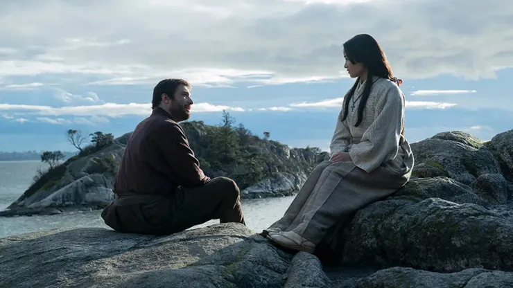 Cosmo Jarvis and Anna Sawai in "Shogun"