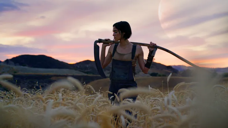 Sofia Boutella in Rebel Moon Part One: A Child of Fire.