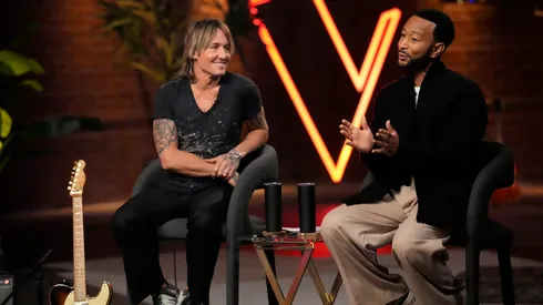 Keith Urban and John Legend in The Voice, Season 25.