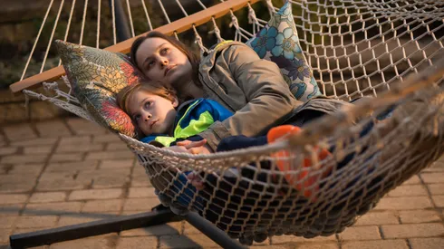 Brie Larson and Jacob Tremblay in Room.
