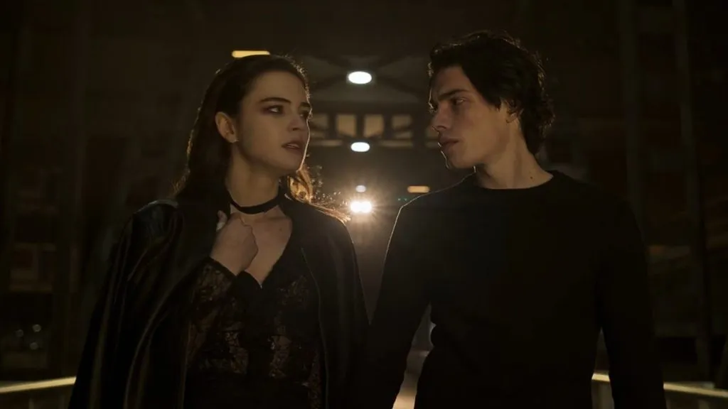 Caterina Ferioli and Simone Baldasseroni in The Tearsmith. (Source: Netflix)