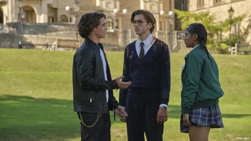 Charithra Chandran, Tanner Buchanan and Sebastian Croft in How to Date Billy Walsh.