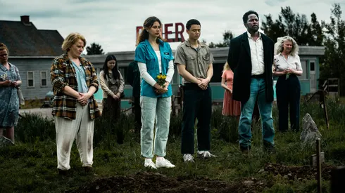 Elizabeth Saunders, Harold Perrineau, Chloe Van Landschoot and Ricky He in From.