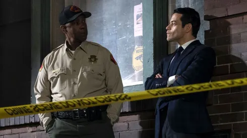 Denzel Washington and Rami Malek in The Little Things.