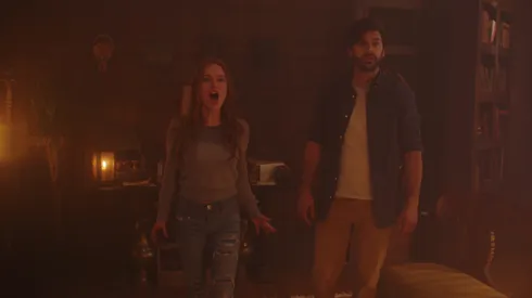 Jeni Ross and Mark Ghanimé in "No Escape Room."