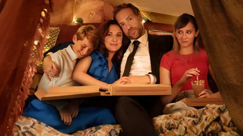 Cooper Turner, Rafe Spall, Esther Smith and Robyn Cara in Trying.