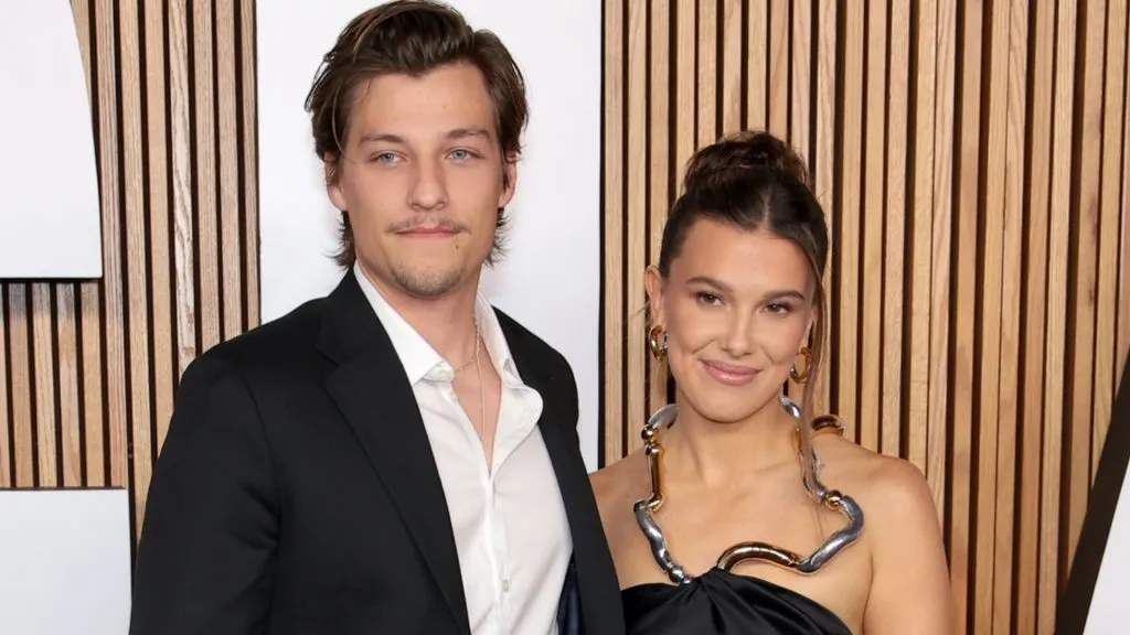 Jake Bongiovi and Millie Bobby Brown attend Glamour Women of the Year 2023 at Jazz at Lincoln Center on November 07, 2023. (Source: Dimitrios Kambouris/Getty Images for Glamour)