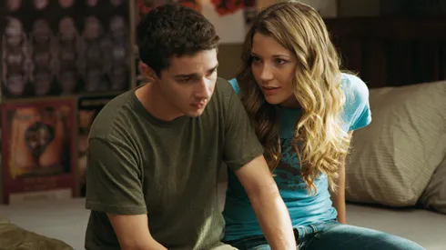 Shia LaBeouf and Sarah Roemer in Disturbia.