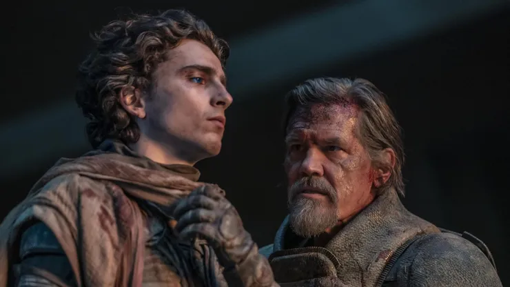 Timothée Chalamet and Josh Brolin in 'Dune Part II'