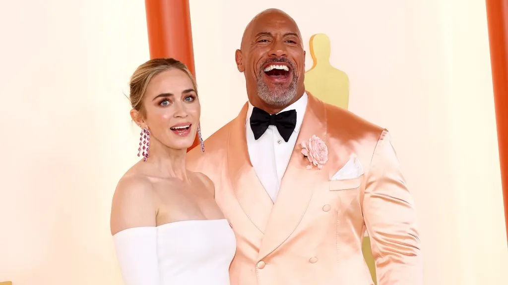 emily blunt dwayne johnson
