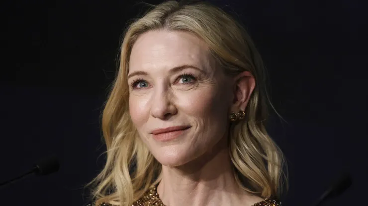 Cate Blanchett attends the "Rumours" press conference ahead of the 77th annual Cannes Film Festival at Palais des Festivals on May 19, 2024 in Cannes, France.