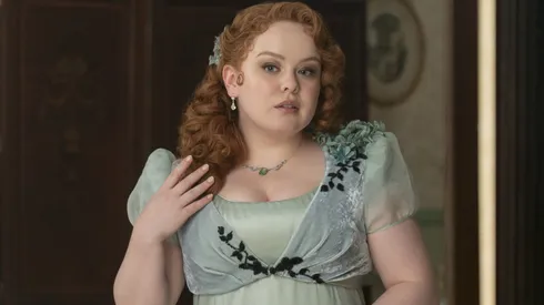 Nicola Coughlan in Bridgerton, Season 3.