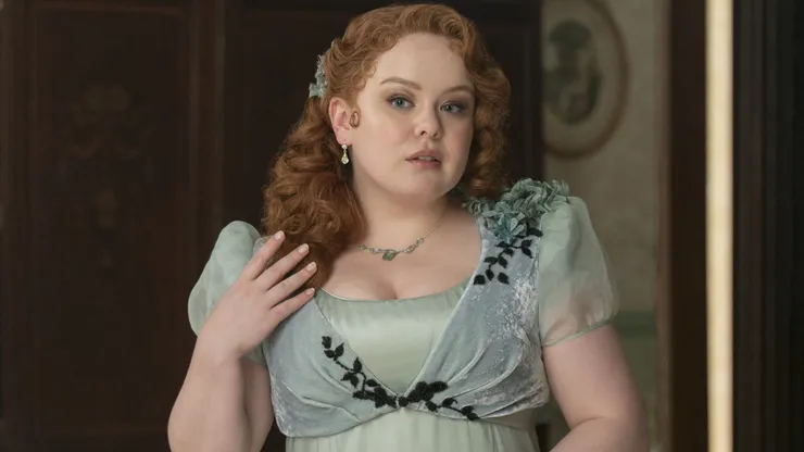 Nicola Coughlan in Bridgerton, Season 3.