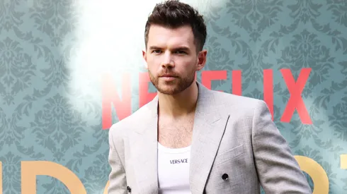 Luke Newton attends the season 3 photocall for "Bridgerton" at Bulgari Hotel on May 09, 2024.