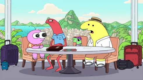 Michael Cusack and Zach Hadel in Smiling Friends.