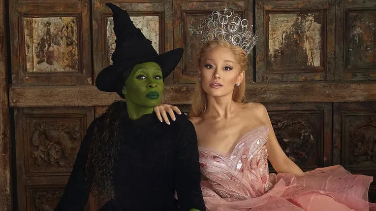 Ariana Grande and Cynthia Erivo in Wicked.