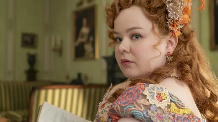 Nicola Coughlan in Bridgerton, Season 3.