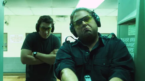 Jonah Hill and Miles Teller in War Dogs.