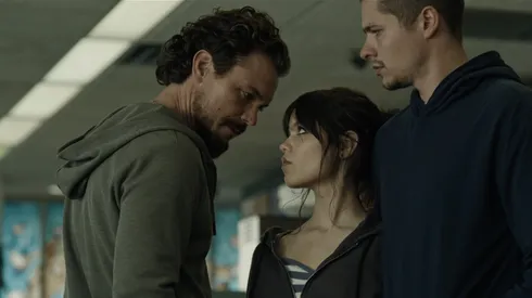 Clayne Crawford, Toby Wallace and Jenna Ortega in Finestkind.