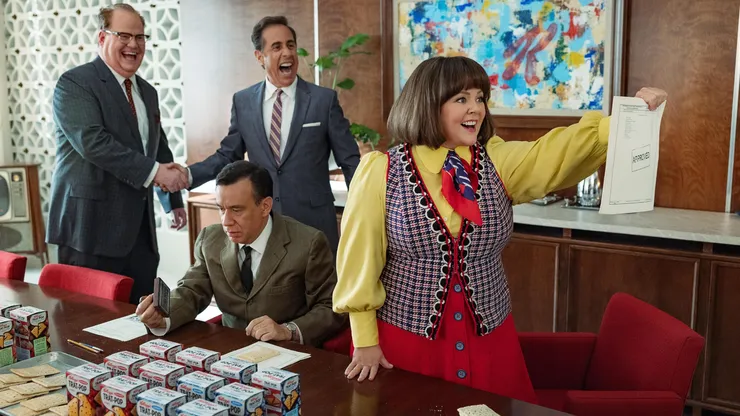 Jerry Seinfeld, Fred Armisen, Jim Gaffigan and Melissa McCarthy in Unfrosted.