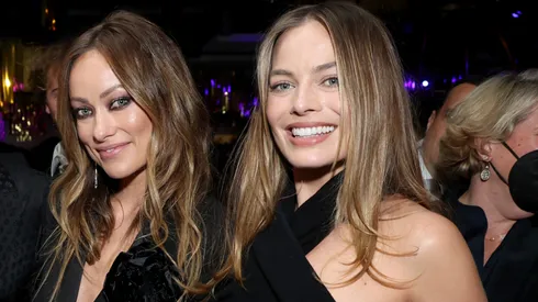 Olivia Wilde and Margot Robbie attend the Global Premiere Screening of Paramount Pictures' "Babylon" in 2022.