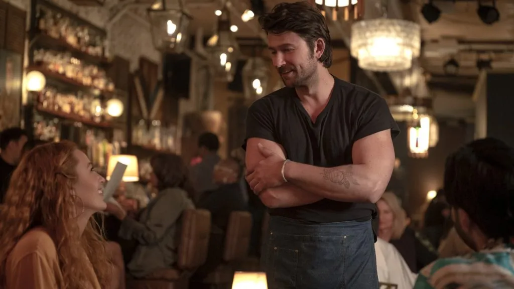 Blake Lively and Brandon Sklenar in It Ends with Us. (Source: IMDb)