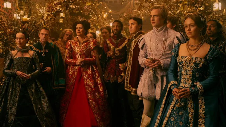 Will Keen, Isabella Brownson, Brandon Grace, Henry Ashton, Kate O'Flynn and Jason Forbes in Mi Lady Jane.