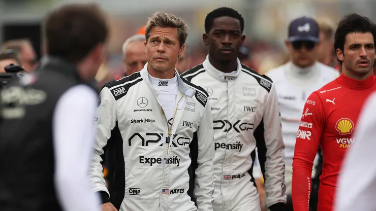 Brad Pitt filming his Formula 1 movie
