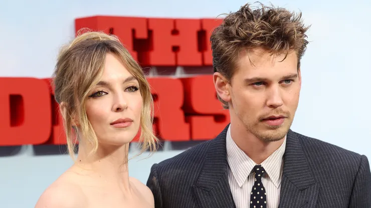 Jodie Comer and Austin Butler attend the London Gala Screening of "The Bikeriders" at The Curzon Mayfair on June 11, 2024 in London, England.