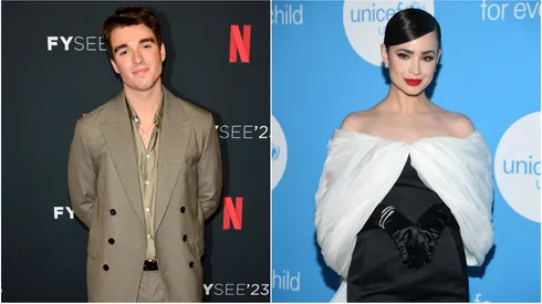 L-R: Corey Mylchreest and Sofia Carson