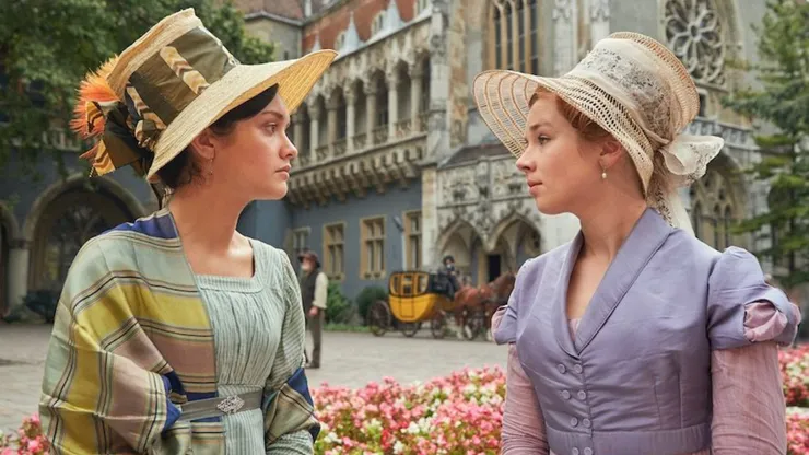 Olivia Cooke and Claudia Jessie in "Vanity Fair"