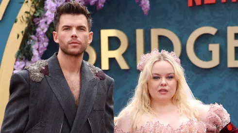 Luke Newton and Nicola Coughlan attend the "Bridgerton" Season Part two special screening at the Odeon Luxe Leicester Square on June 12, 2024 in London, England.