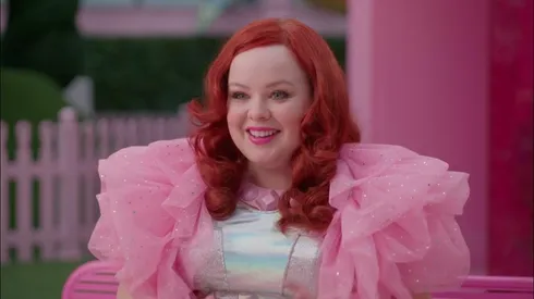 Nicola Coughlan in the set of "Barbie".