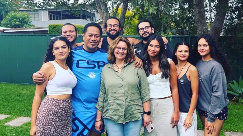 Catherine Laga'aia and her family
