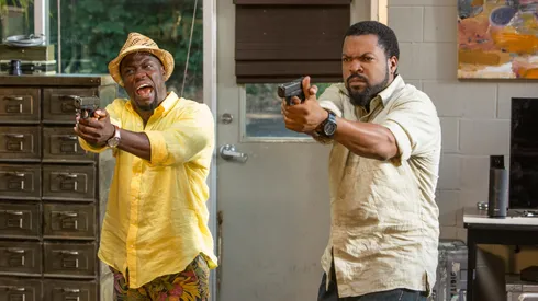 Ice Cube and Kevin Hart in "Ride Along 2".