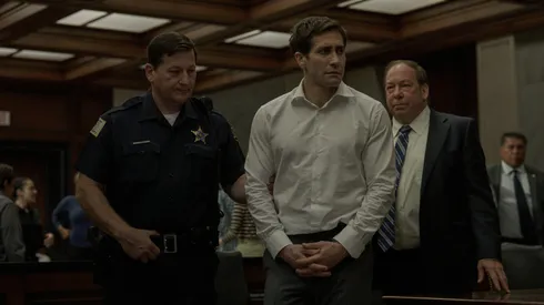 Bill Camp and Jake Gyllenhaal in "Presumed Innocent".