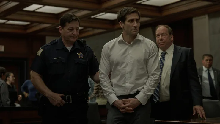Bill Camp and Jake Gyllenhaal in "Presumed Innocent".
