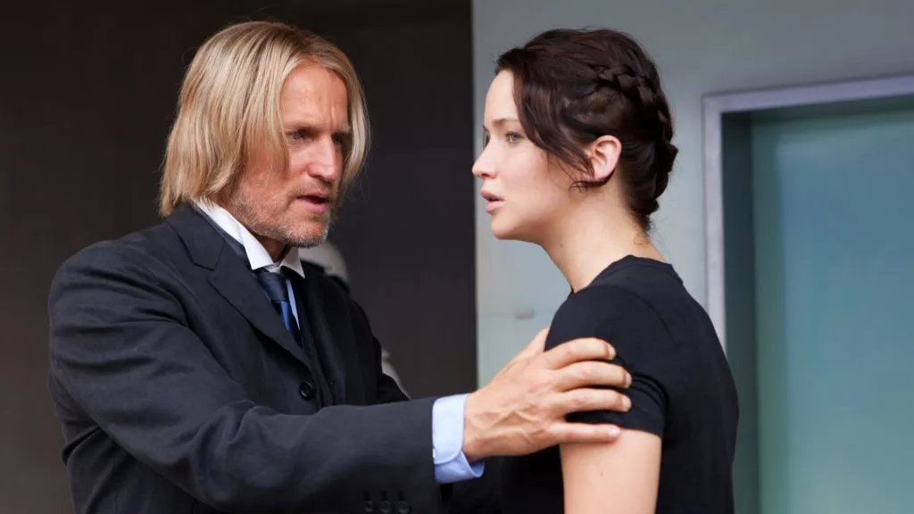 Woody Harrelson and Jennifer Lawrence
