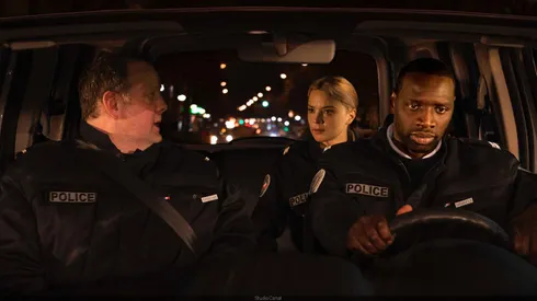 Omar Sy, Grégory Gadebois and Virginie Efira in "Night Shift".