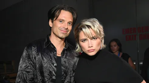 Sebastian Stan and Florence Pugh attend the Marvel Studios Panel in Hall H at SDCC in San Diego, California on July 27, 2024.