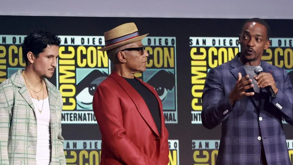 Danny Ramirez, Giancarlo Esposito and Anthony Mackie