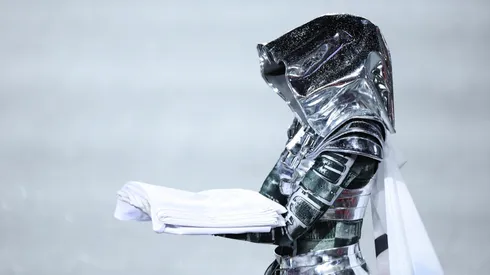 Floriane Issert as the Masked Amazon at the 2024 Olympic Games.