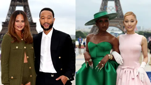 Cynthia Erivo and Ariana Grande, and Chrissy Teigen and John Legend attend the red carpet ahead of the opening ceremony of the Olympic Games Paris 2024.