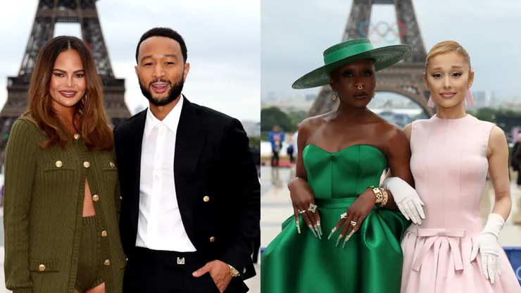 Cynthia Erivo and Ariana Grande, and Chrissy Teigen and John Legend attend the red carpet ahead of the opening ceremony of the Olympic Games Paris 2024.