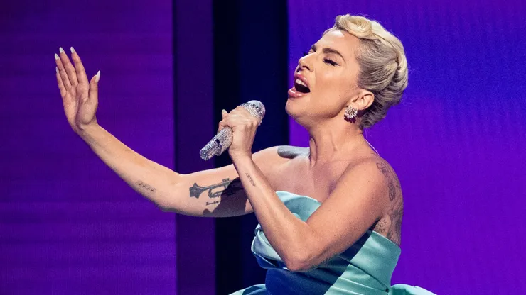 Lady Gaga performs onstage during the 64th annual GRAMMY awards on April 03, 2022 in Las Vegas, Nevada.