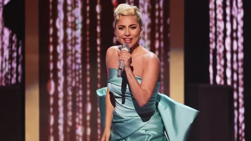 Lady Gaga performs onstage during the 64th Annual GRAMMY Awards at MGM Grand Garden Arena on April 03, 2022.